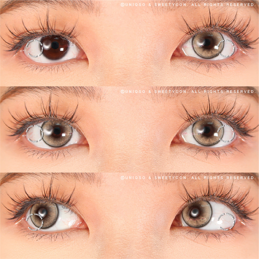 Sweety Butterfly Grey (1 lens/pack)-Colored Contacts-UNIQSO