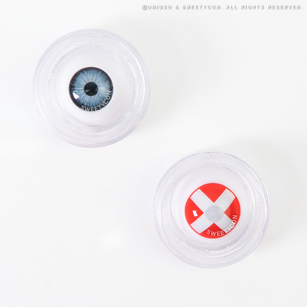 Sweety Crazy White Cross Red Eye (1 lens/pack)