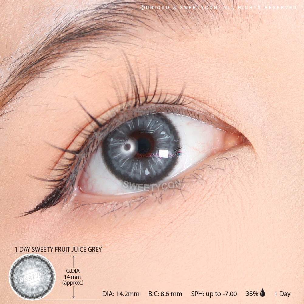 1 Day Sweety Fruit Juice Grey (2 or 10 lenses/pack)-Colored Contacts-UNIQSO