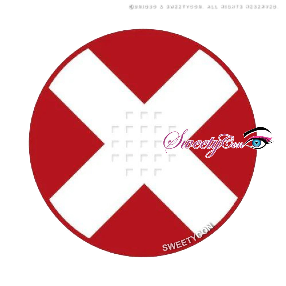 Sweety Crazy White Cross Red Eye (1 lens/pack)