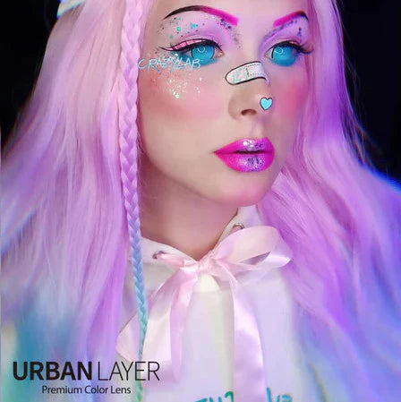 Sweety Mini Sclera Cyan Mesh Rim (1 lens/pack)-Mini Sclera Contacts-UNIQSO