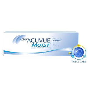 1-Day Acuvue Moist - 30 Pcs-Clear Contacts-UNIQSO