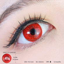 Load image into Gallery viewer, Sweety Icy 2 Dark Red (1 lens/pack)-Colored Contacts-UNIQSO
