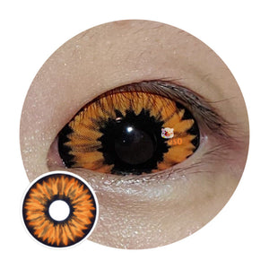 Sweety Orange Sclera Contacts - Orange Elf / Dark Phoenix (1 lens/pack)-Sclera Contacts-UNIQSO