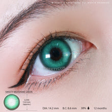 Load image into Gallery viewer, Sweety Milkshake Green (1 lens/pack)-Colored Contacts-UNIQSO
