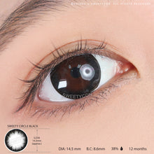 Load image into Gallery viewer, Sweety Circle Black (1 lens/pack)-Colored Contacts-UNIQSO
