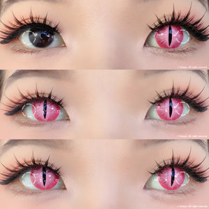 Sweety Crazy Pink Demon Eye / Cat Eye (New)-Crazy Contacts-UNIQSO
