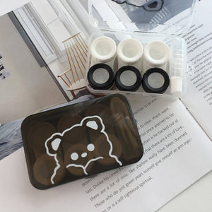 Cute Chubby Bear Lens Case Set (3 Pairs)-Lens Case-UNIQSO