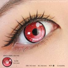 Load image into Gallery viewer, Sweety Anime 2 Red Pink (1 lens/pack)-Colored Contacts-UNIQSO
