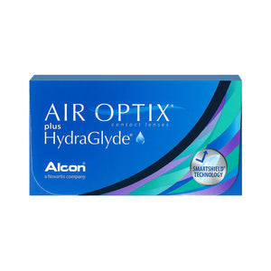 Air Optix Plus HydraGlyde - 3 Pcs-Clear Contacts-UNIQSO