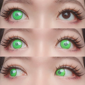 Sweety Anime Cloud Rim Green-Colored Contacts-UNIQSO