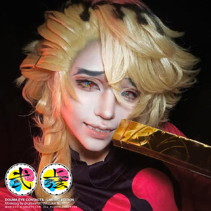 Demon Slayer Douma Eye Contacts - Limited Edition (2 lenses/pack)-Colored Contacts-UNIQSO