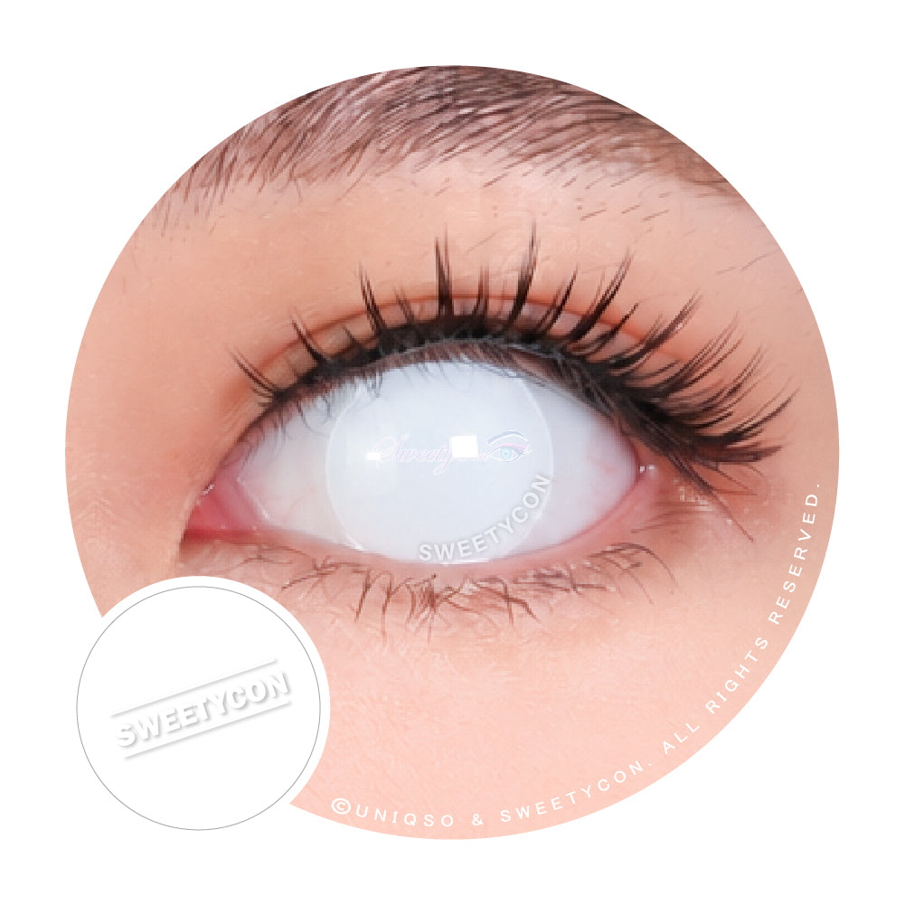 Sweety Crazy Blind White - Version II (1 lens/pack)-Crazy Contacts-UNIQSO
