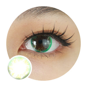 Sweety Shining Stars Green-Colored Contacts-UNIQSO