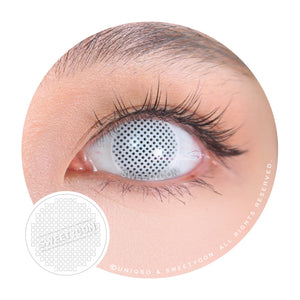 Sweety Crazy White Screen/White Mesh II (1 lens/pack)-Crazy Contacts-UNIQSO