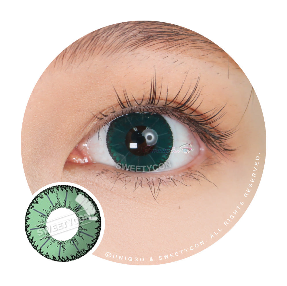 Sweety Devil Green (1 lens/pack)-Colored Contacts-UNIQSO
