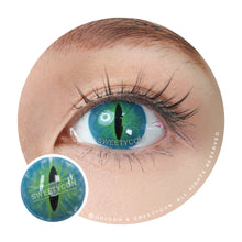 Load image into Gallery viewer, Sweety Crazy Dark Green Demon Eye / Cat Eye (New) (1 lens/pack)-Crazy Contacts-UNIQSO
