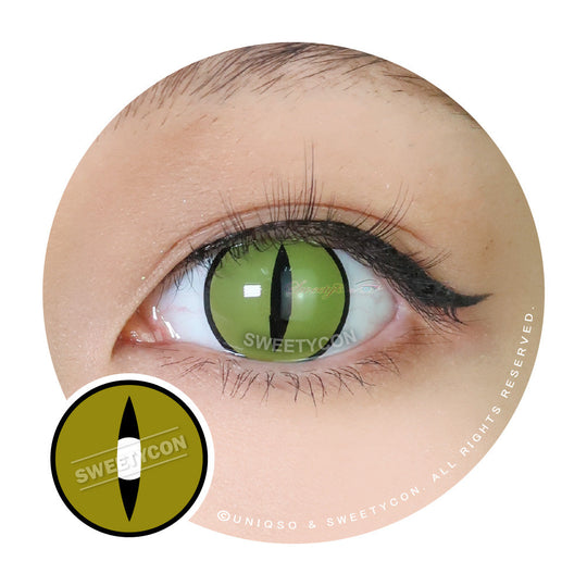 Sweety Crazy Lens Yellow Demon Eye Black Slit (1 lens/pack)