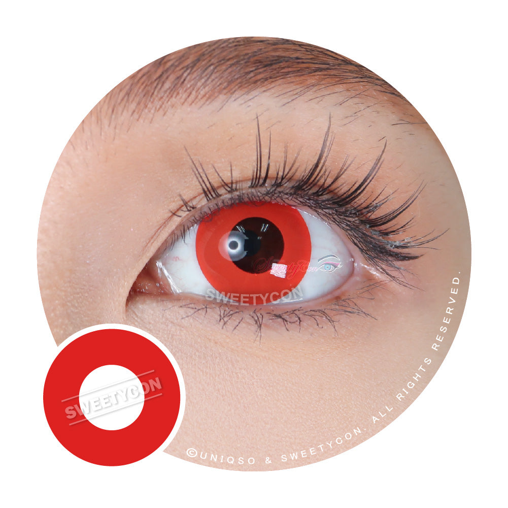 Sweety Crazy Solid Red (1 lens/pack)-Crazy Contacts-UNIQSO