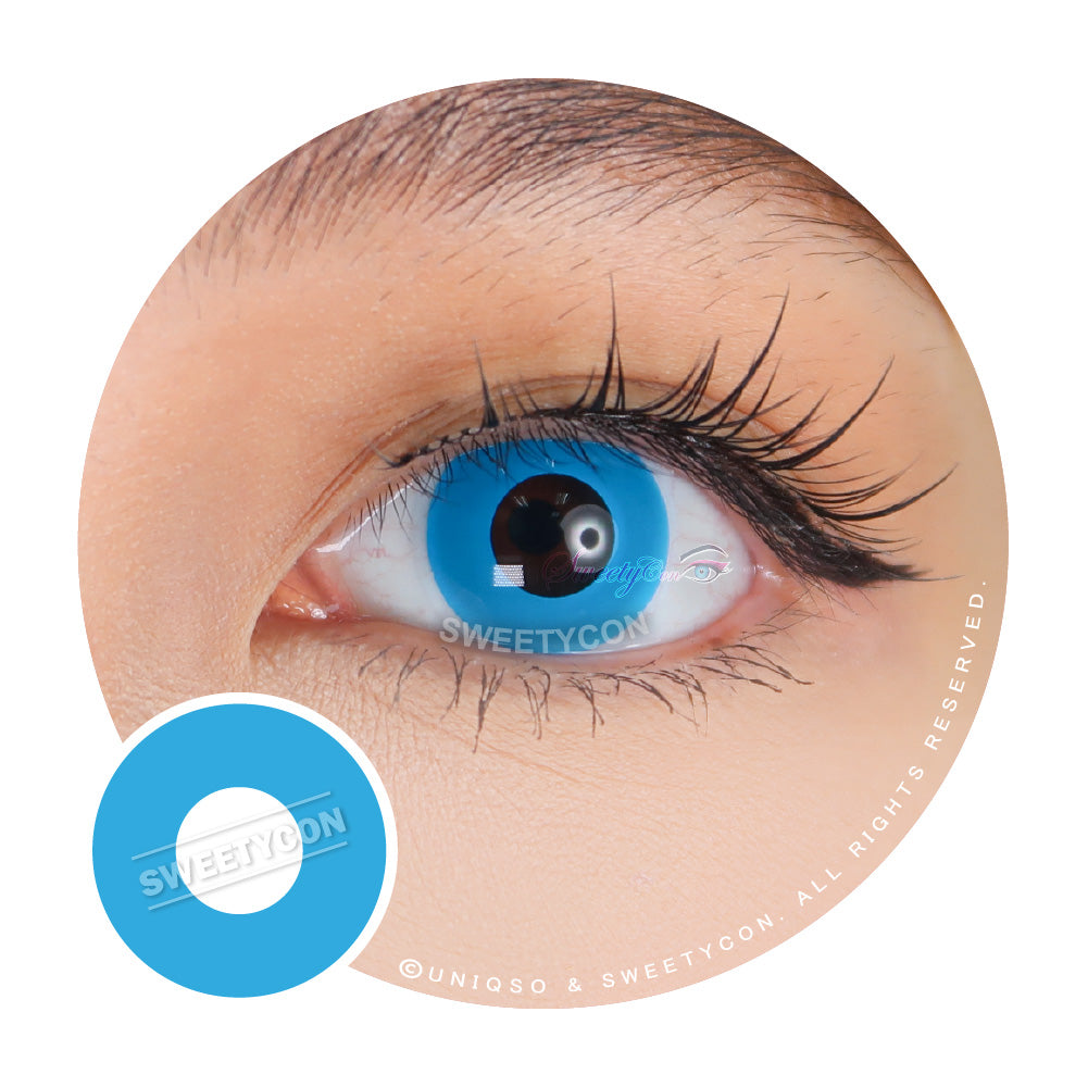 Sweety Crazy Solid Blue (1 lens/pack)-Crazy Contacts-UNIQSO