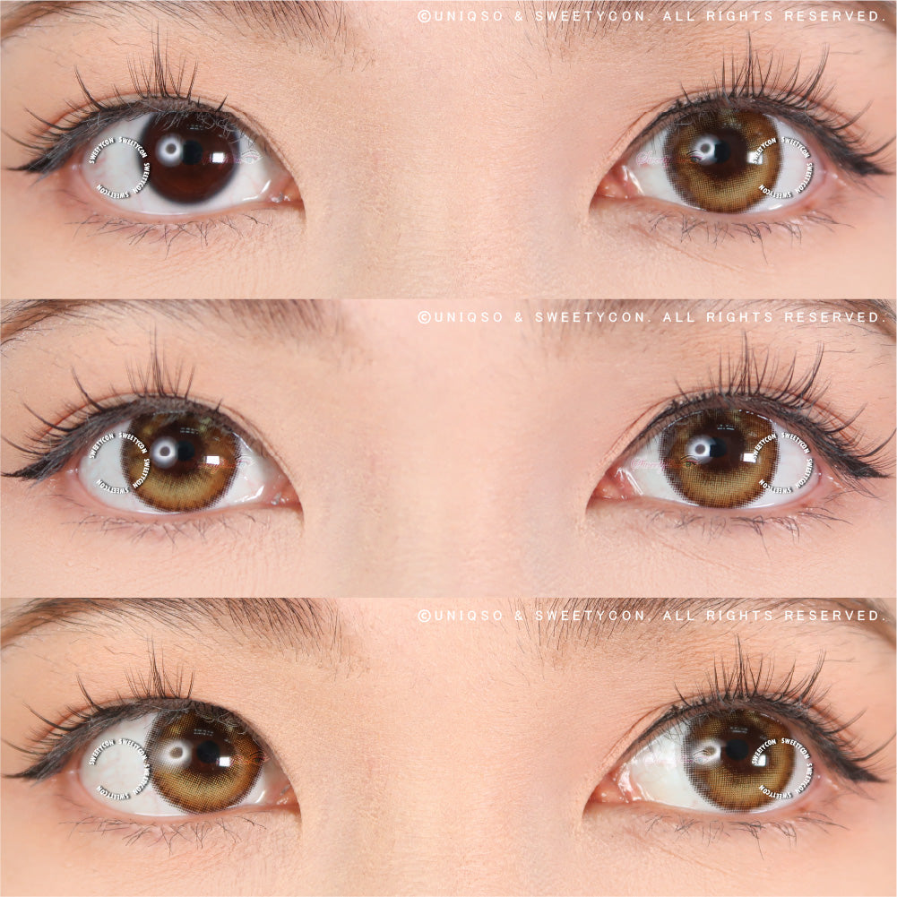Sweety Anime Tear Orange Gold (1 lens/pack)-Colored Contacts-UNIQSO