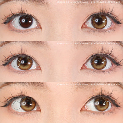Sweety Anime Tear Orange Gold (1 lens/pack)-Colored Contacts-UNIQSO