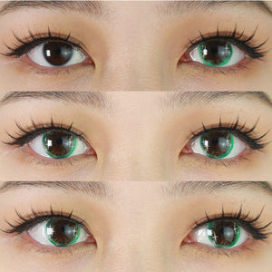 Sweety Shining Stars Green-Colored Contacts-UNIQSO