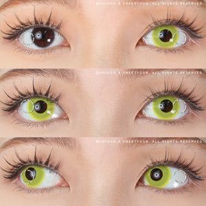 Sweety Crazy Solid Yellow (1 lens/pack)-Crazy Contacts-UNIQSO