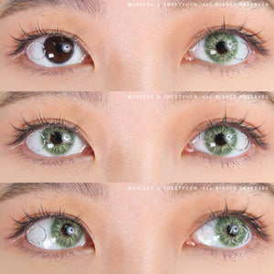 Sweety Love.S Green (1 lens/pack)-Colored Contacts-UNIQSO