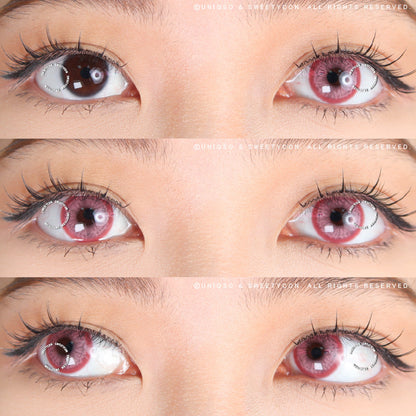1 Day Sweety Fruit Juice Pink (2 or 10 lenses/pack)-Colored Contacts-UNIQSO