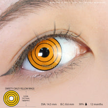 Load image into Gallery viewer, Sweety Crazy Yellow Rings (Chainsaw Man - Makima) (1 lens/pack)-Crazy Contacts-UNIQSO
