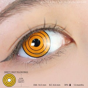 Sweety Crazy Yellow Rings (Chainsaw Man - Makima) (1 lens/pack)-Crazy Contacts-UNIQSO