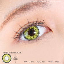 Load image into Gallery viewer, Sweety Crazy Zombie Yellow (1 lens/pack)-Crazy Contacts-UNIQSO
