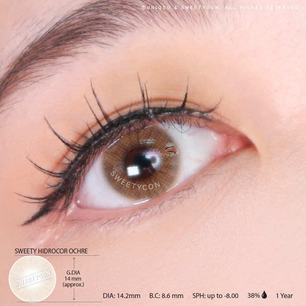 Sweety Hidrocor Ochre (1 lens/pack)-Colored Contacts-UNIQSO