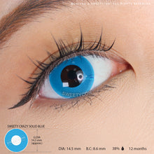 Load image into Gallery viewer, Sweety Crazy Solid Blue (1 lens/pack)-Crazy Contacts-UNIQSO
