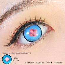 Load image into Gallery viewer, Sweety Fire Force Princess Hibana Blue Eye (1 lens/pack)-Colored Contacts-UNIQSO
