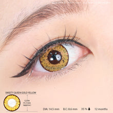 Load image into Gallery viewer, Sweety Queen Gold Yellow (1 lens/pack)-Colored Contacts-UNIQSO
