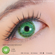 Load image into Gallery viewer, Sweety Crazy Scarlet Witch Green (1 lens/pack)-Crazy Contacts-UNIQSO
