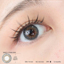 Load image into Gallery viewer, Sweety 3 Tones Gray (1 lens/pack)-Colored Contacts-UNIQSO
