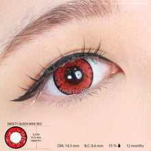 Load image into Gallery viewer, Sweety Queen Wine Red (1 lens/pack)-Colored Contacts-UNIQSO
