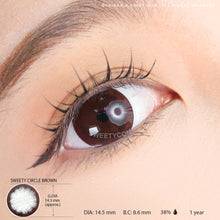 Load image into Gallery viewer, Sweety Circle Brown (1 lens/pack)-Colored Contacts-UNIQSO
