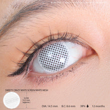 Load image into Gallery viewer, Sweety Crazy White Screen/White Mesh II (1 lens/pack)-Crazy Contacts-UNIQSO
