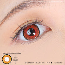 Load image into Gallery viewer, Sweety Queen Light Orange (1 lens/pack)-Colored Contacts-UNIQSO
