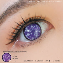 Load image into Gallery viewer, Anime Sparkle Violet V2 by KleinerPixel-Colored Contacts-UNIQSO
