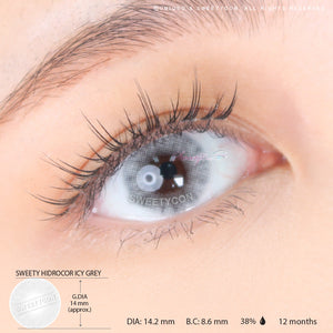 Sweety Hidrocor Icy Grey (1 lens/pack)-Colored Contacts-UNIQSO