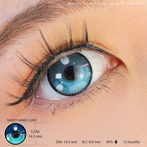Sweety Anime 3 Gray-Colored Contacts-UNIQSO