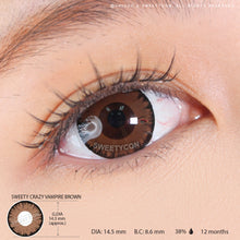 Load image into Gallery viewer, Sweety Crazy Vampire Brown (1 lens/pack)-Crazy Contacts-UNIQSO
