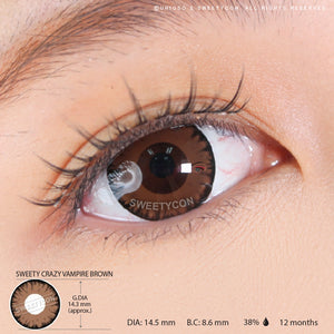 Sweety Crazy Vampire Brown (1 lens/pack)-Crazy Contacts-UNIQSO