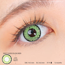 Load image into Gallery viewer, Sweety Queen Yellow Green (1 lens/pack)-Colored Contacts-UNIQSO
