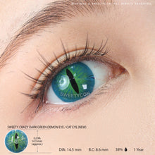 Load image into Gallery viewer, Sweety Crazy Dark Green Demon Eye / Cat Eye (New) (1 lens/pack)-Crazy Contacts-UNIQSO
